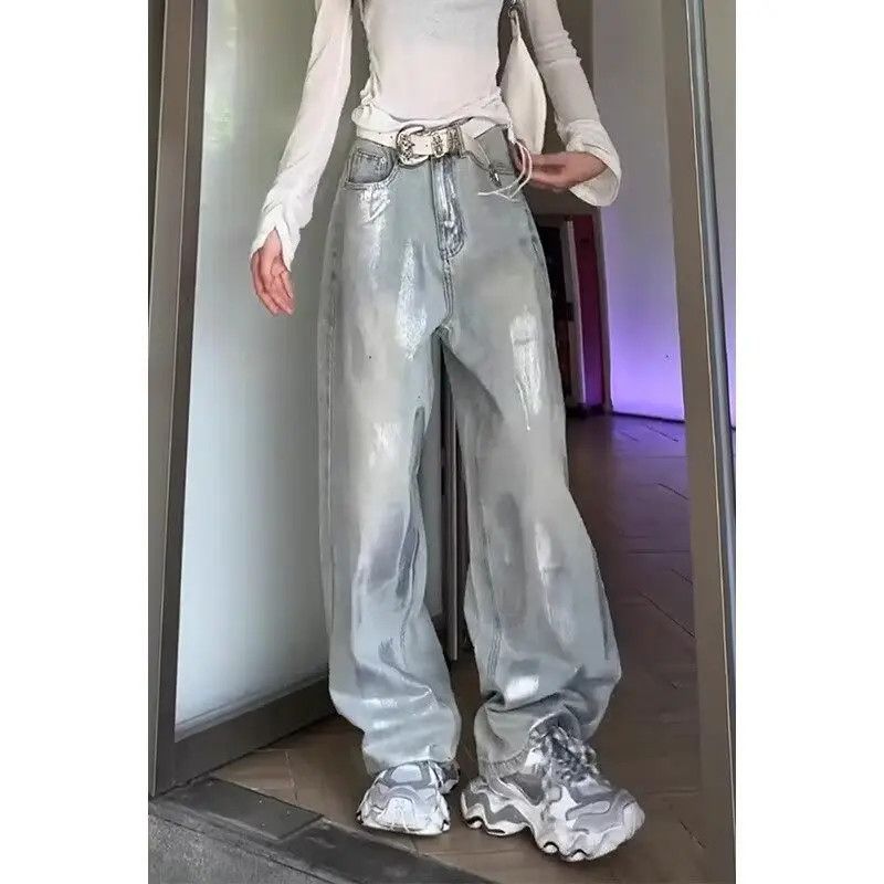 Japanese Brand Loose wide leg retro straight leg jeans Size US 30 / EU 46 - 2 Thumbnail