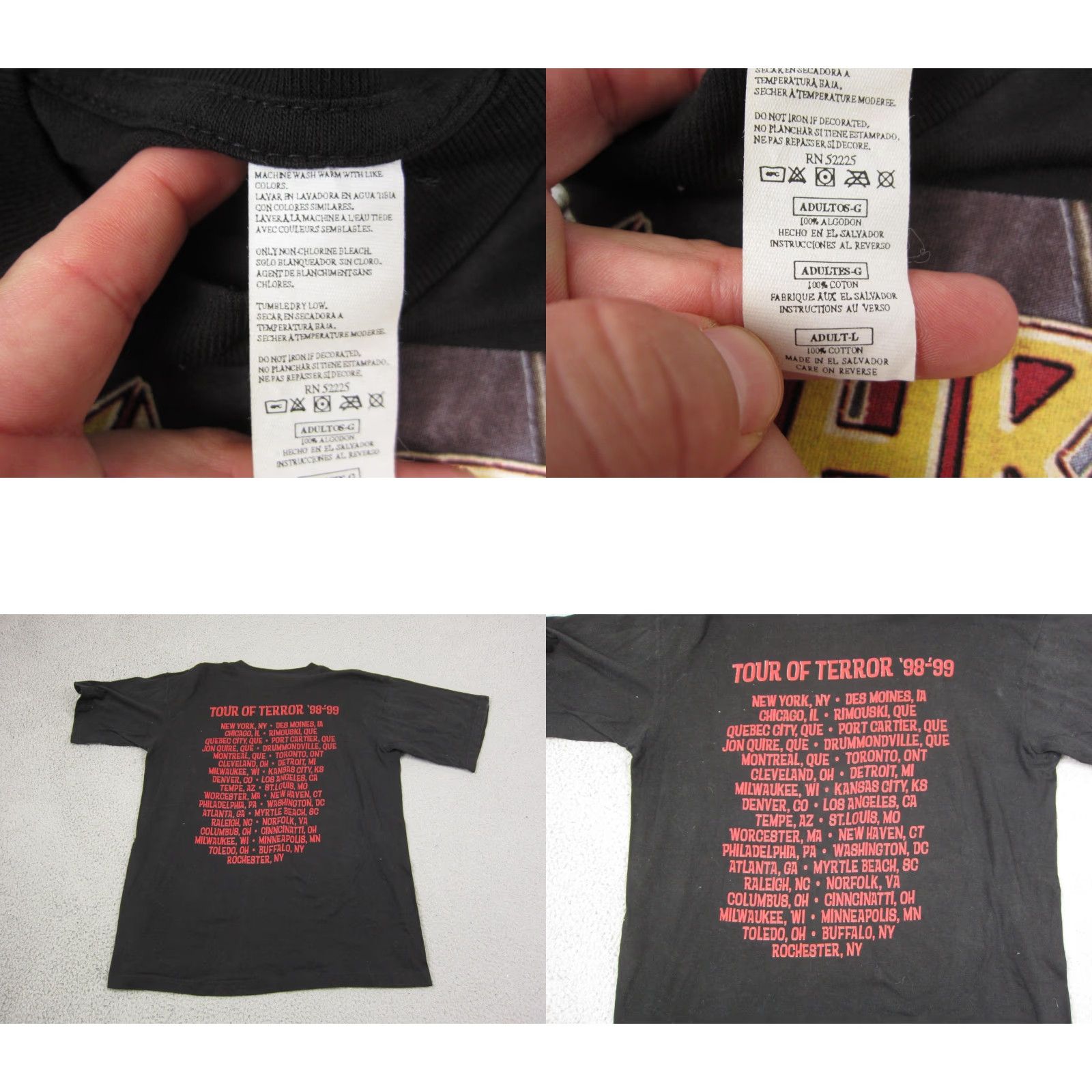 Vintage VINTAGE Anthrax Shirt Mens Large Black Tour of Terror 90s Metal Band Tour Tee 8 Size US L / EU 52-54 / 3 - 9 Thumbnail