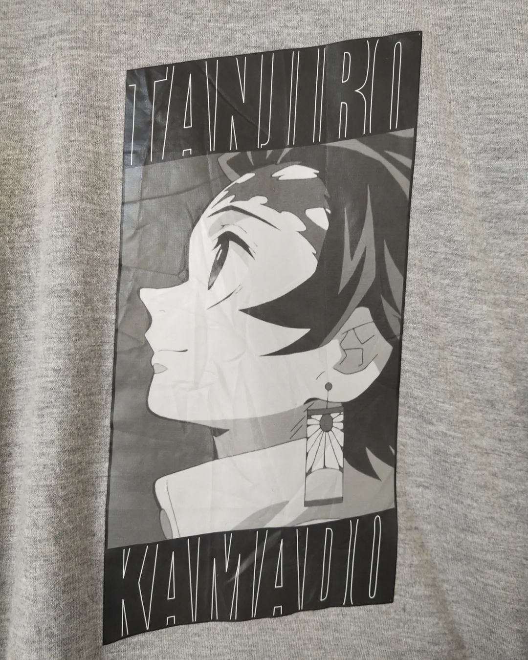 Anime × Japanese Brand Demon Slayer Tanjiro Art Grey Anime Longsleeve Size US M / EU 48-50 / 2 - 2 Thumbnail
