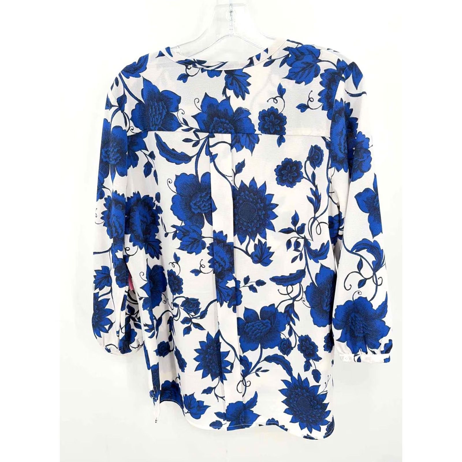 Vintage C&E White Floral Long Sleeve Blouse Size Medium Size M / US 6-8 / IT 42-44 - 2 Thumbnail