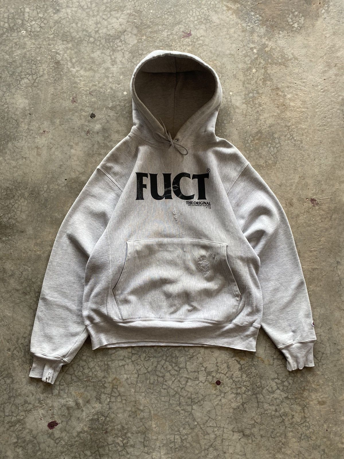 Fuct Fuct OG Logo Zip Hoodie in Navy (Popular by Deftones) | Grailed