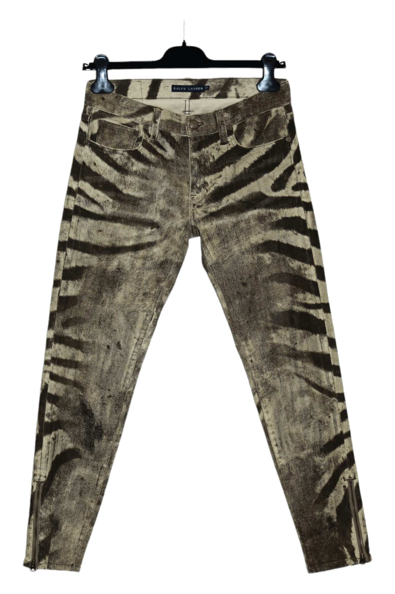 Ralph Lauren Ralph Lauren Skinny Zipper Cuff Animal Print Coated Jeans Size 27" / US 4 / IT 40 - 1 Thumbnail