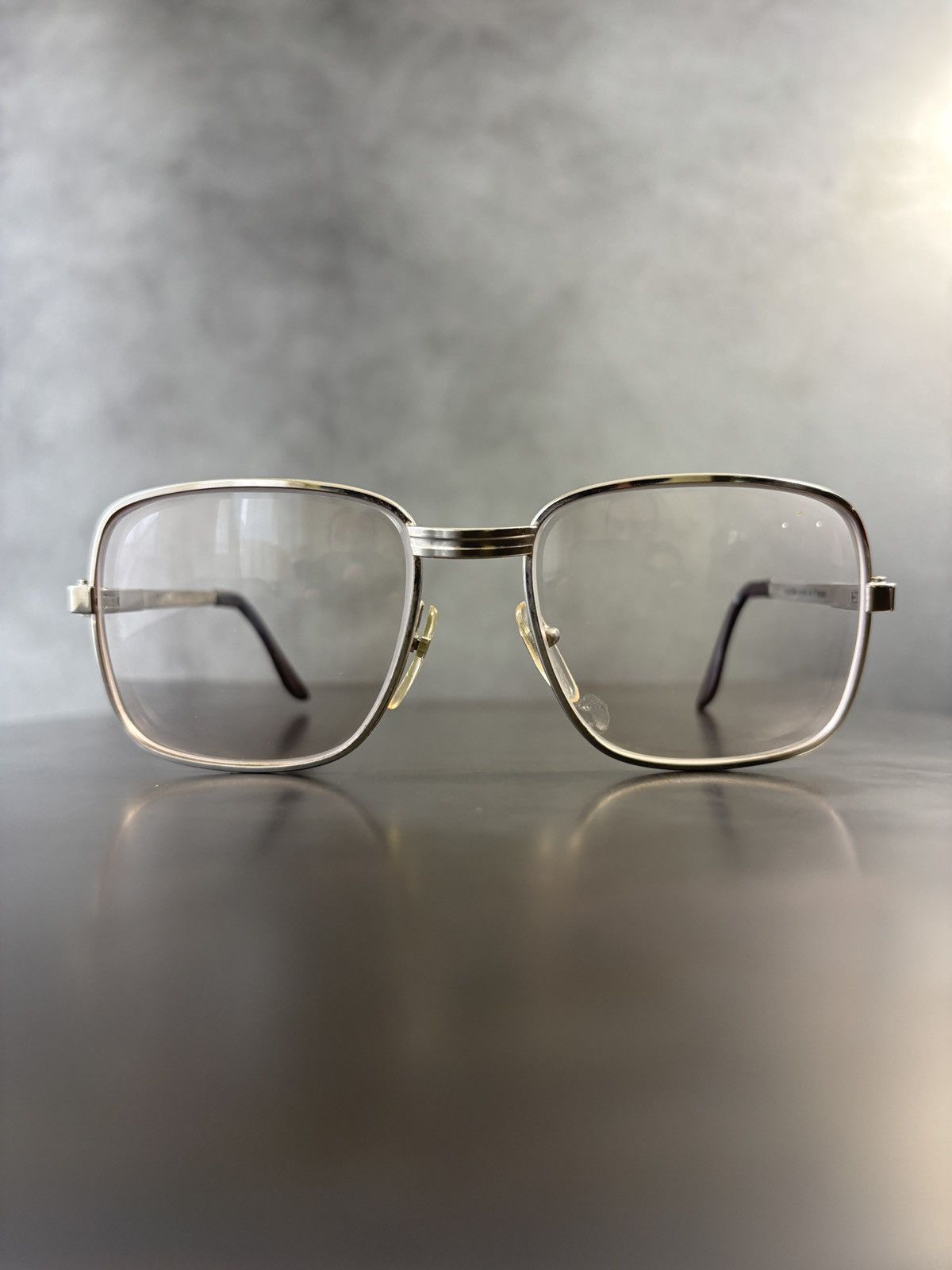 Vintage 1980s Eyeglasses Made in France 70s Vintage Frames Metal 80s Size ONE SIZE - 2 Thumbnail