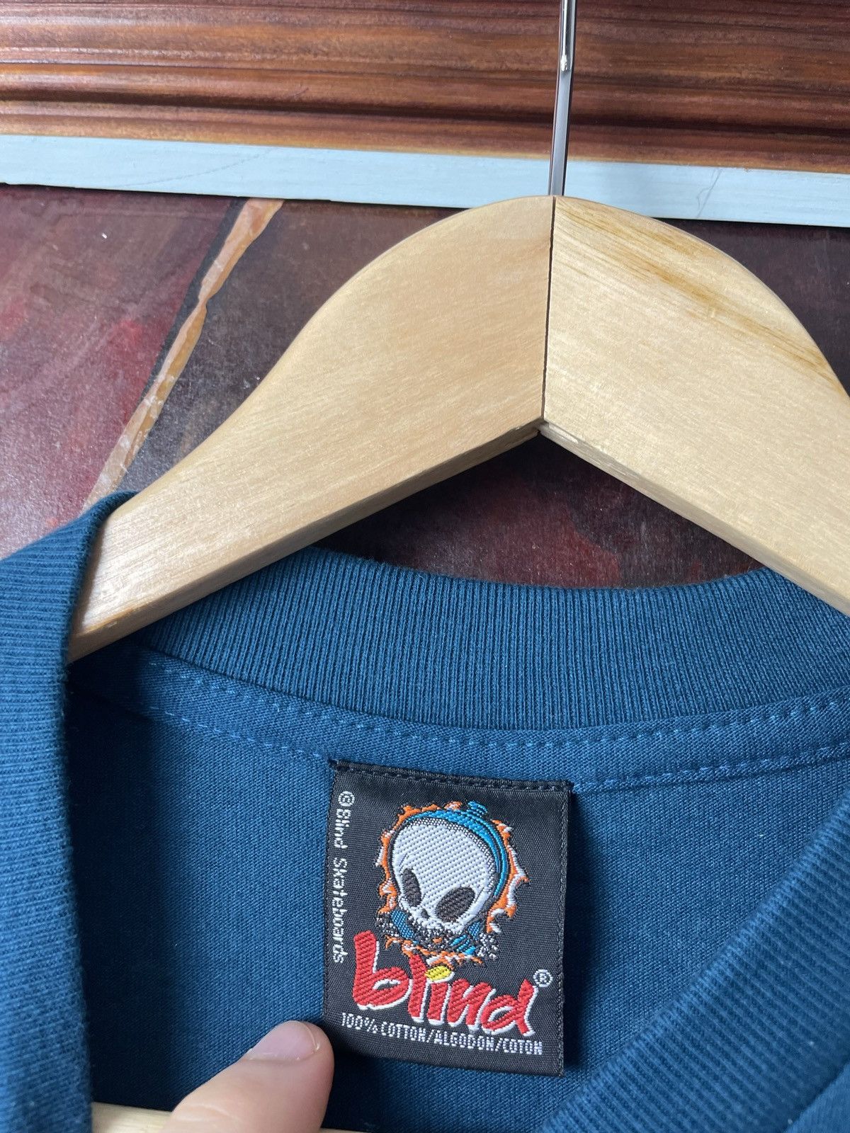 Vintage Blind Skateboards Vintage Skate Tee Rare Hype Reaper Blood Size US L / EU 52-54 / 3 - 4 Thumbnail