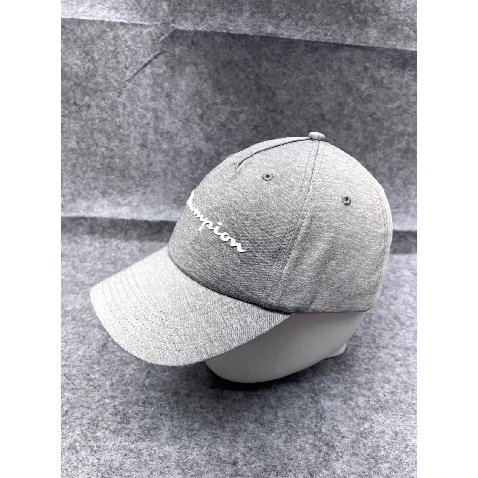 Champion Champion Hat Cap Strap Back Adult One Size Heather Gray 100% Polyester Golf Cap Adjustable Twill Logo Men Mens Size ONE SIZE - 4 Thumbnail