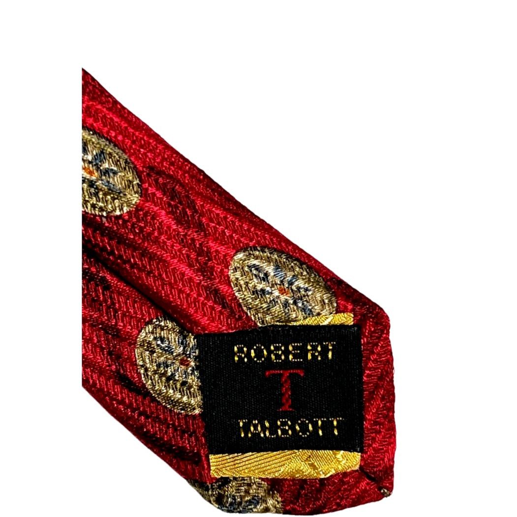 Robert Talbott Robert Talbott Best Class Red Men's Geometric 100% Silk Tie Size ONE SIZE - 8 Thumbnail