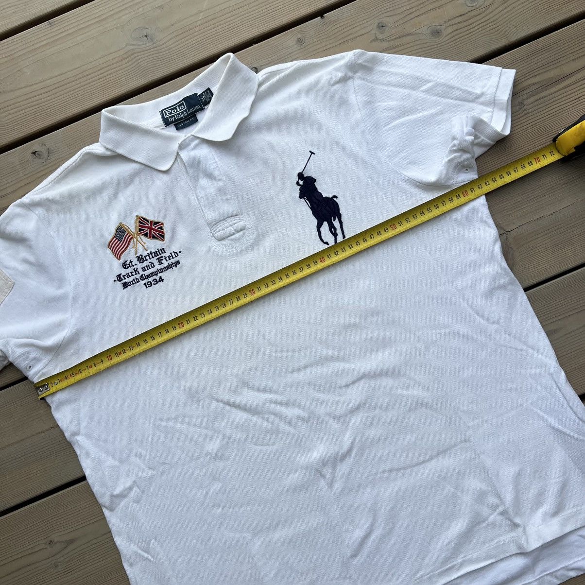 Polo Ralph Lauren Polo Ralph Lauren Rare T&F Vintage 00s Chief Keef GBR Polo Size US XL / EU 56 / 4 - 13 Thumbnail