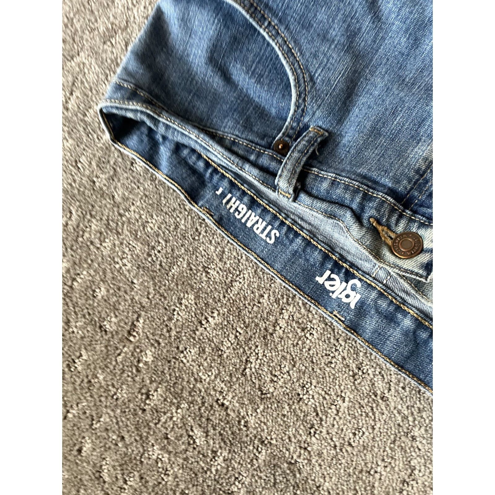 Wrangler Wrangler Jeans Mens 34x31 Medium Blue Straight Denim Regular Fit 34 Inseam Denim Jeans Mens Wrangler Size US 34 / EU 50 - 6 Thumbnail