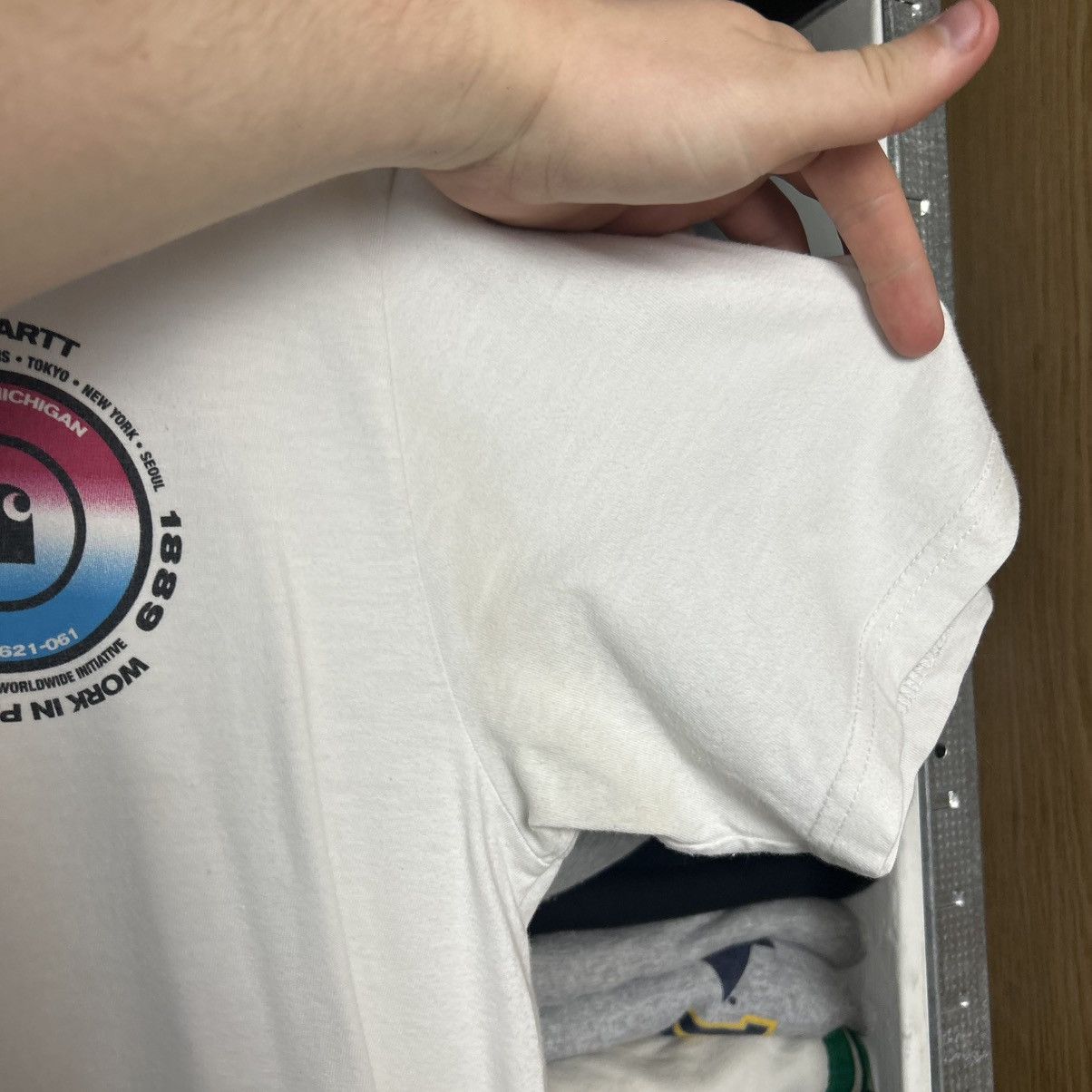 Carhartt Mens Carhartt Wip Big Logo streetwear y2k tee Size US M / EU 48-50 / 2 - 10 Thumbnail