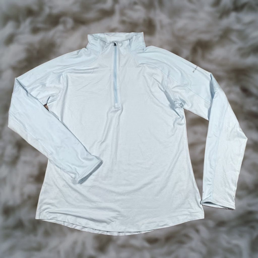 X-LARGE Columbia Sweater Womens XL X-Large 1/4 Zip Shirt Pullover Activewear Running Golf Workout Blue Logo Sweater 1/4 Zip Womens XL Columbia Size XL / US 12-14 / IT 48-50 - 1 Thumbnail