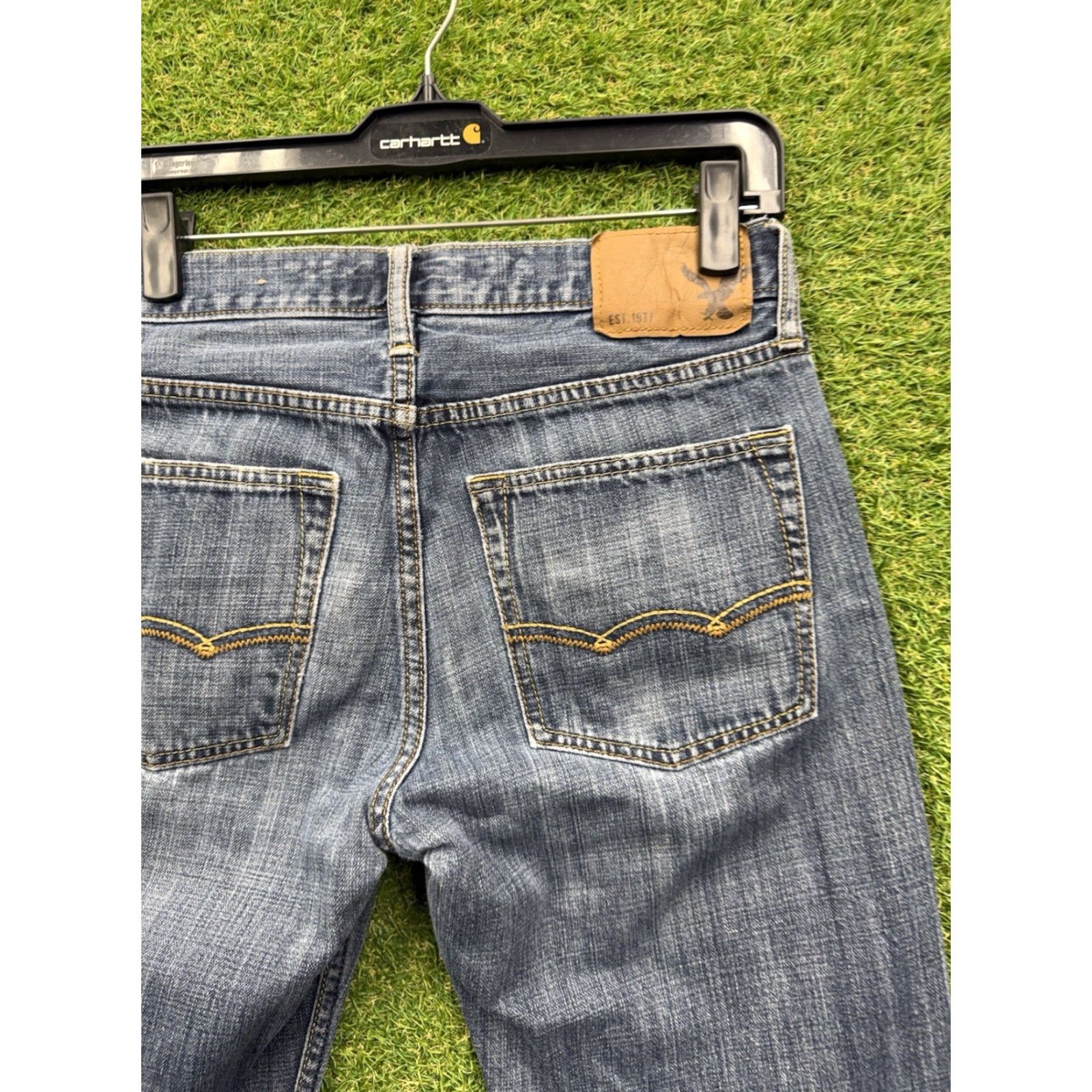 American Eagle Outfitters American Eagle Jeans Mens 28x30 Blue Dark Wash Original Straight Flex Extreme Size US 28 / EU 44 - 6 Thumbnail