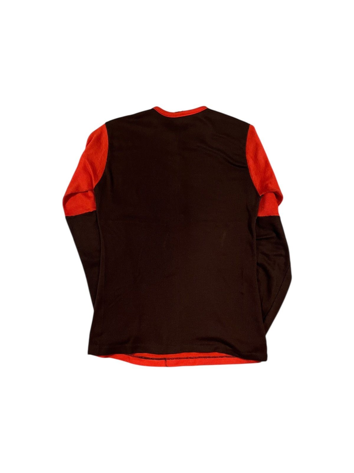 Vintage Vintage 70s Two Tone Long Sleeve Quarter Zip Shirt Size M / US 6-8 / IT 42-44 - 2 Thumbnail