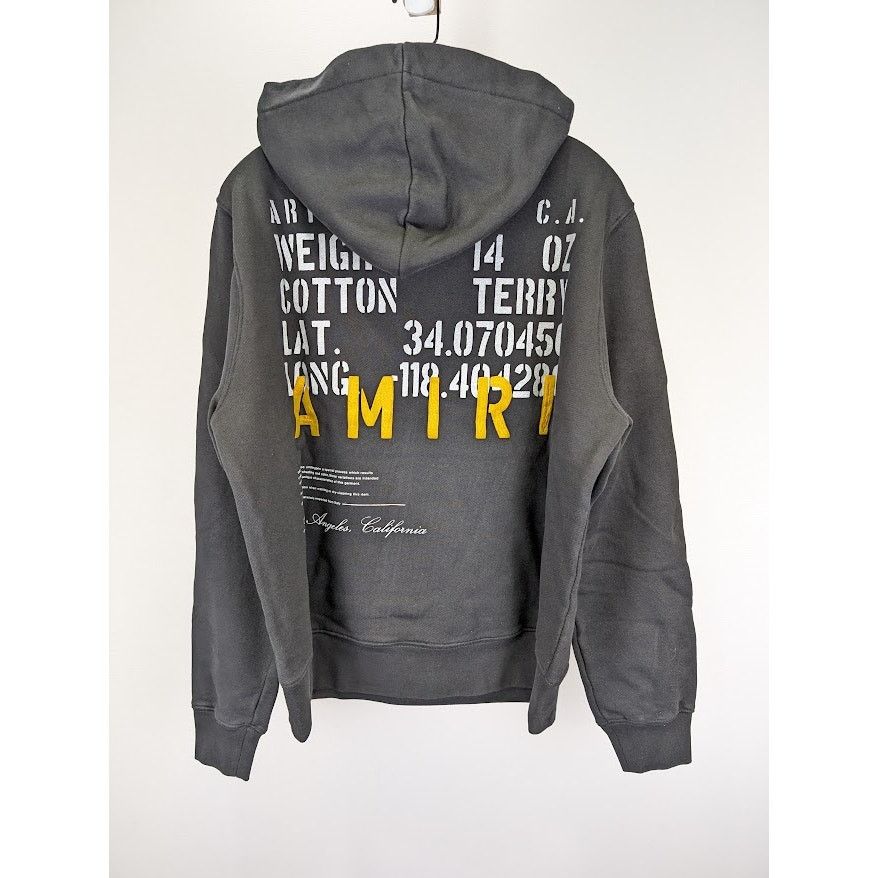 Amiri o1rshd1 Miltary Specs Stencil Hoodie in Black Size US S / EU 44-46 / 1 - 10 Thumbnail