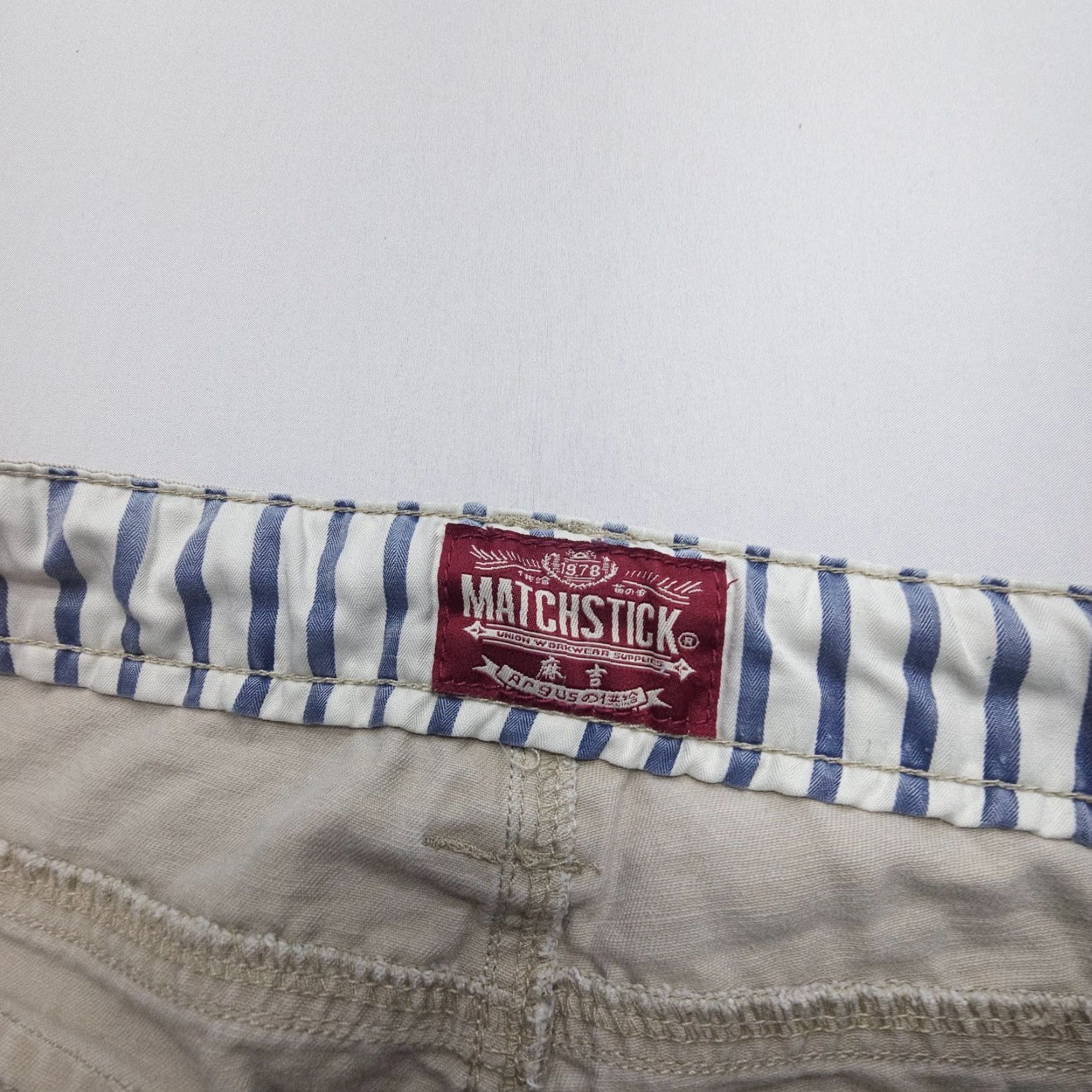 Vintage Matchstick Pants Cargo Men's Small 29 Beige Twill 5-Pocket Design Regular Straight 5-Pocket Cargo Style USA 80s? Size US 29 - 3 Thumbnail