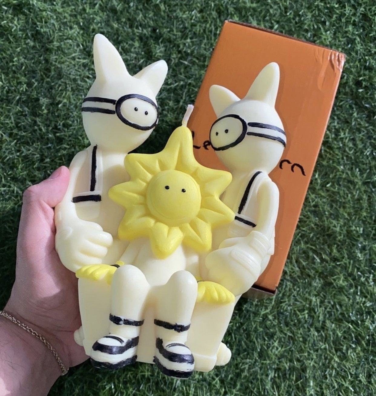 image of Glo Gang X Kodone Candle Vinyl Toy Collectible New 10 Inches in White, Men's