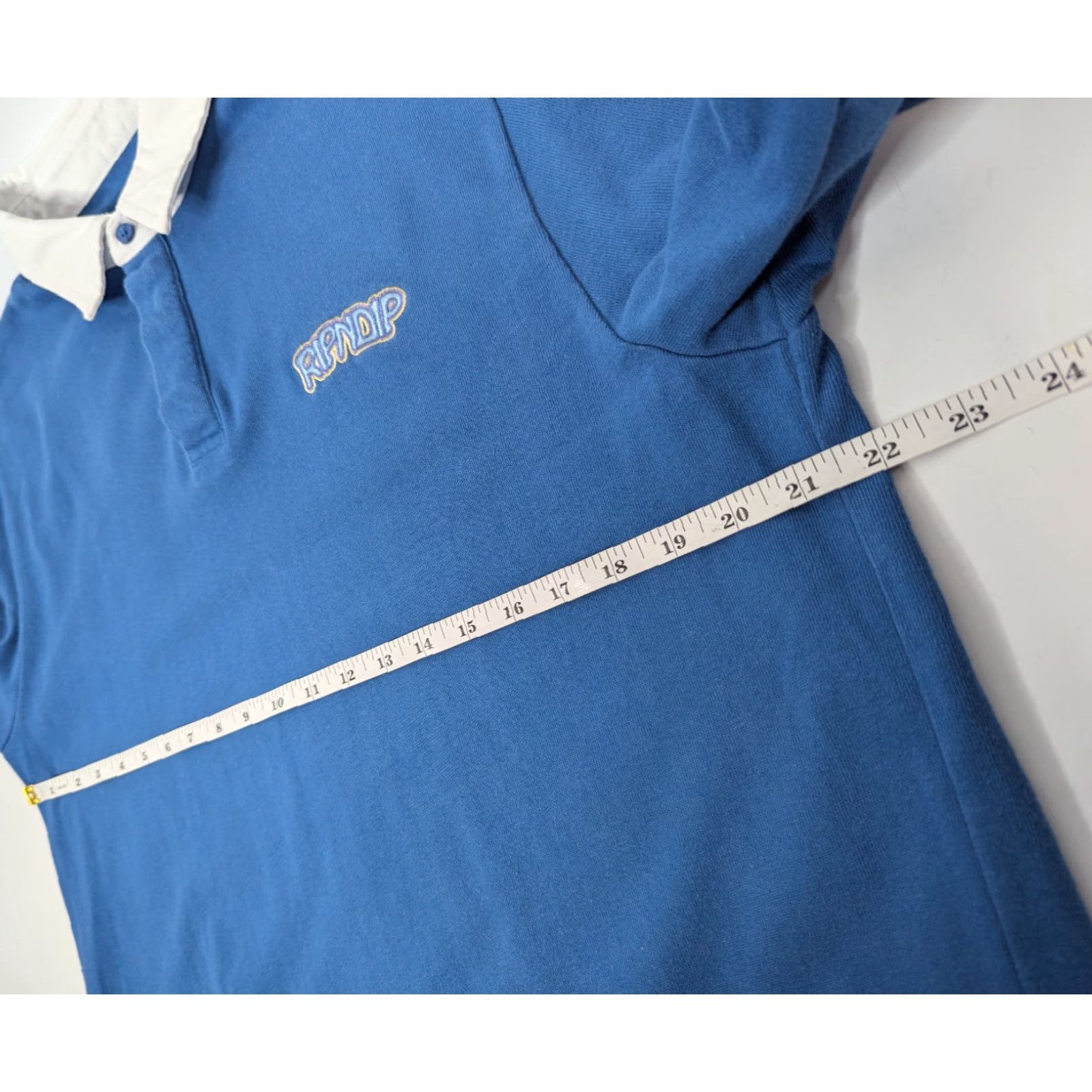 RIPNDIP Ripndip Shirt Polo Blue L/S Embroidered Collared Regular Large Men Size US L / EU 52-54 / 3 - 6 Thumbnail