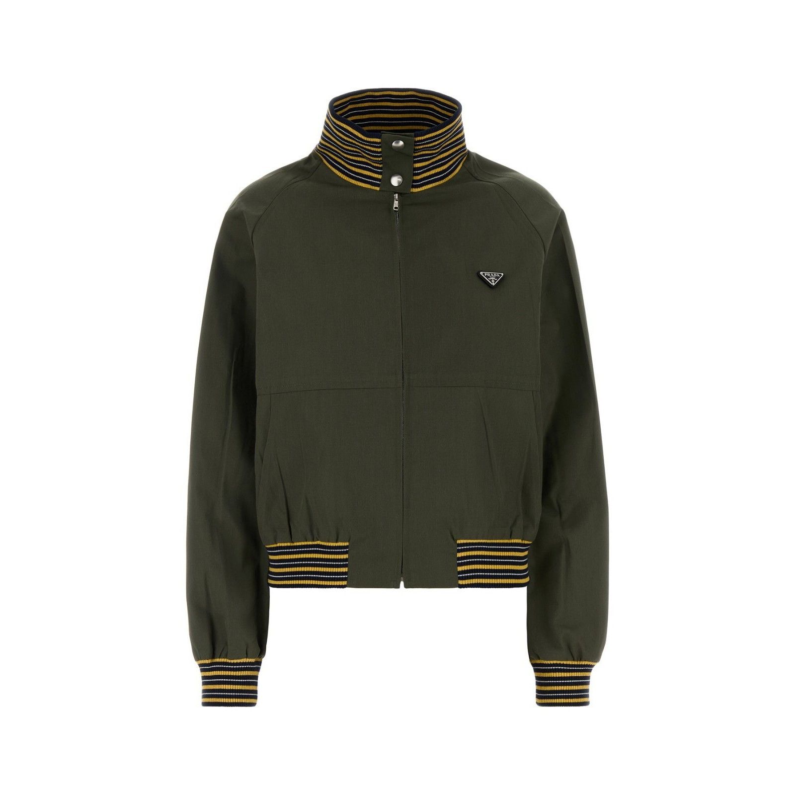 Prada PRADA Army Green Poplin Bomber Jacket New And Authentic (Wom Size M / US 6-8 / IT 42-44 - 1 Thumbnail