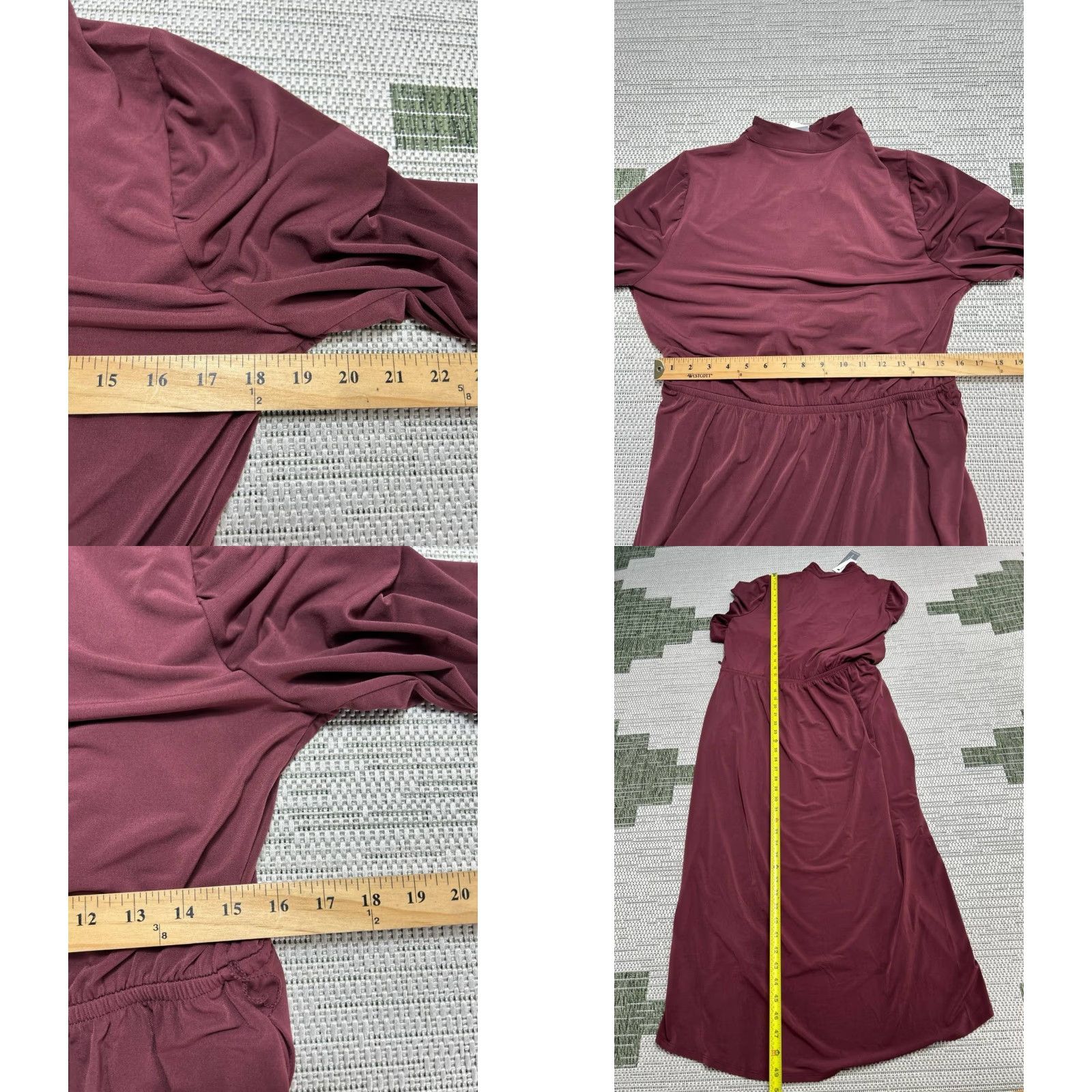 Vintage Lane Bryant Dress Jersey Midi Wrap Red 14-16 V-Neck 3/4 Sleeve Womens Modern Everyday Size XL / US 12-14 / IT 48-50 - 8 Thumbnail