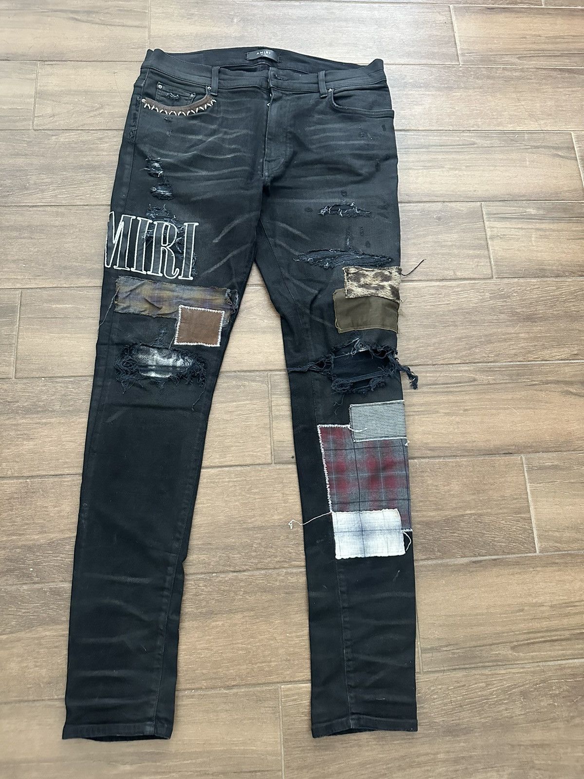 Amiri Amiri Grudge Patch Jeans Size US 34 / EU 50 - 1 Thumbnail