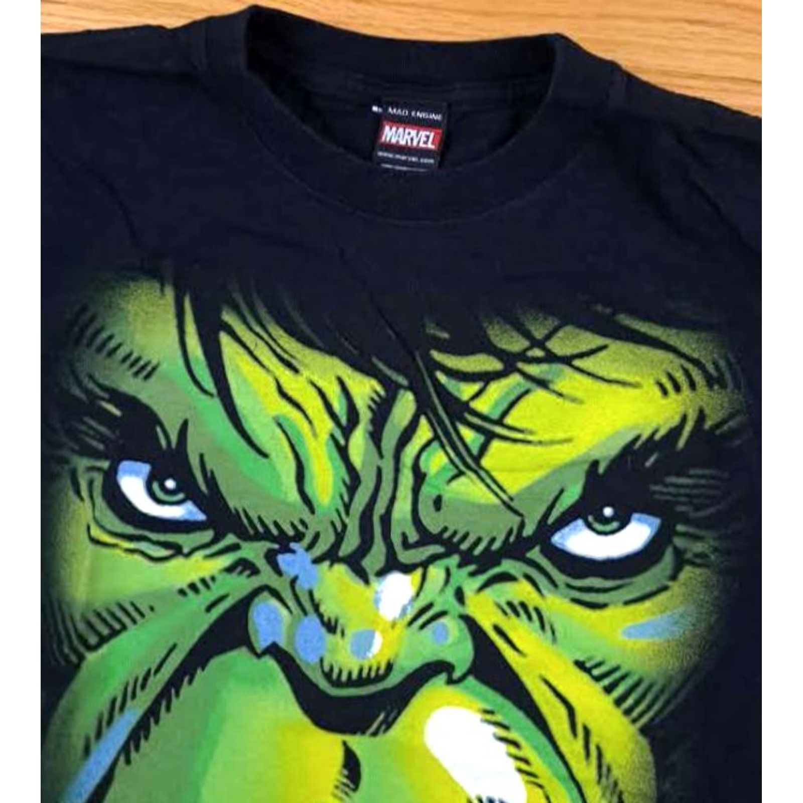 Vintage Pre-Owned Marvel Incredible Hulk T-Shirt Medium M Black Short Sleeve Shirt Mens Graphic Print 1990s Comics Mad Engine Size US M / EU 48-50 / 2 - 3 Thumbnail