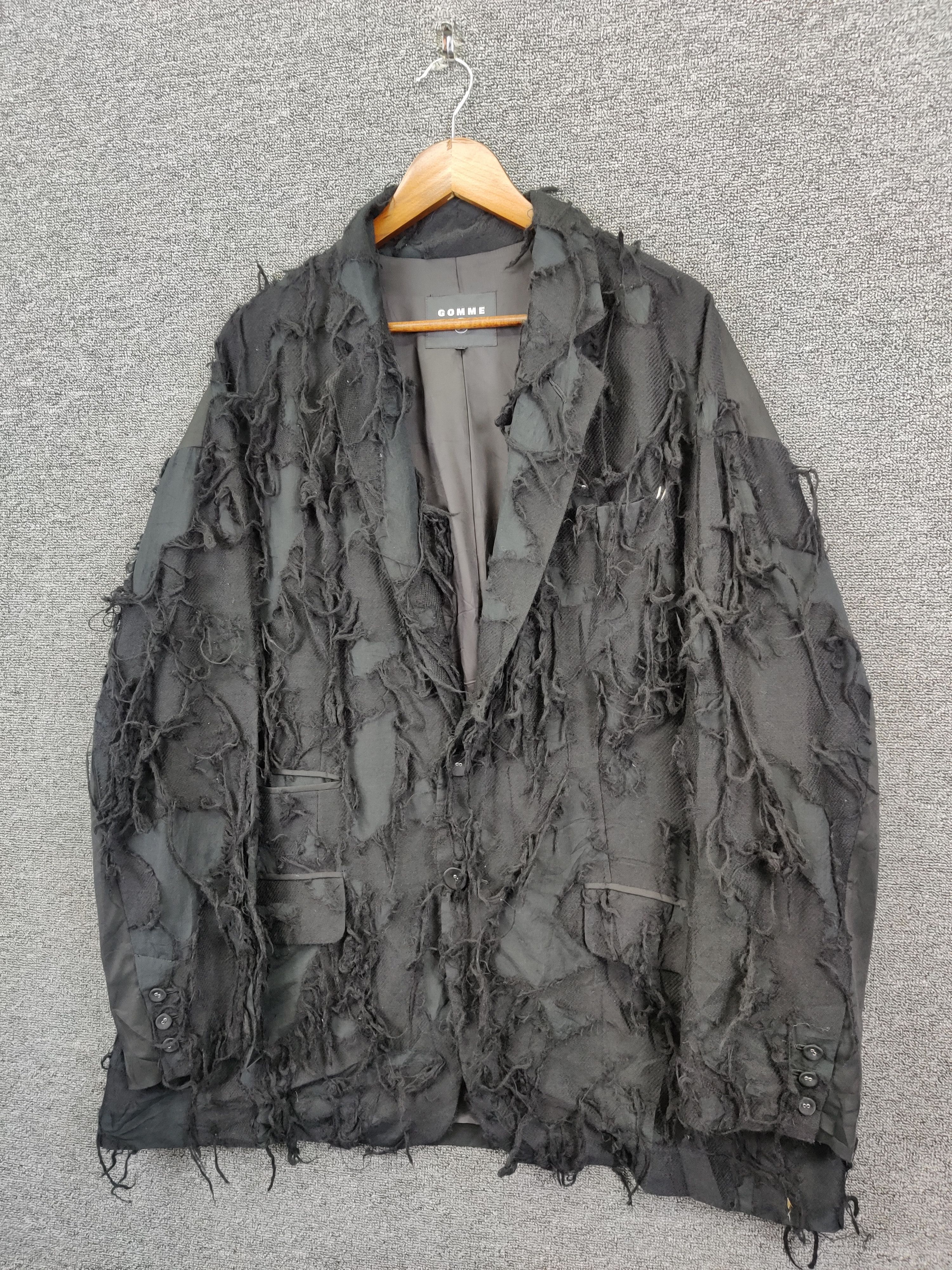 gomme Nice❗ Gomme Homme Frayed Jacquard Single Breasted Blazer Size US M / EU 48-50 / 2 - 2 Thumbnail