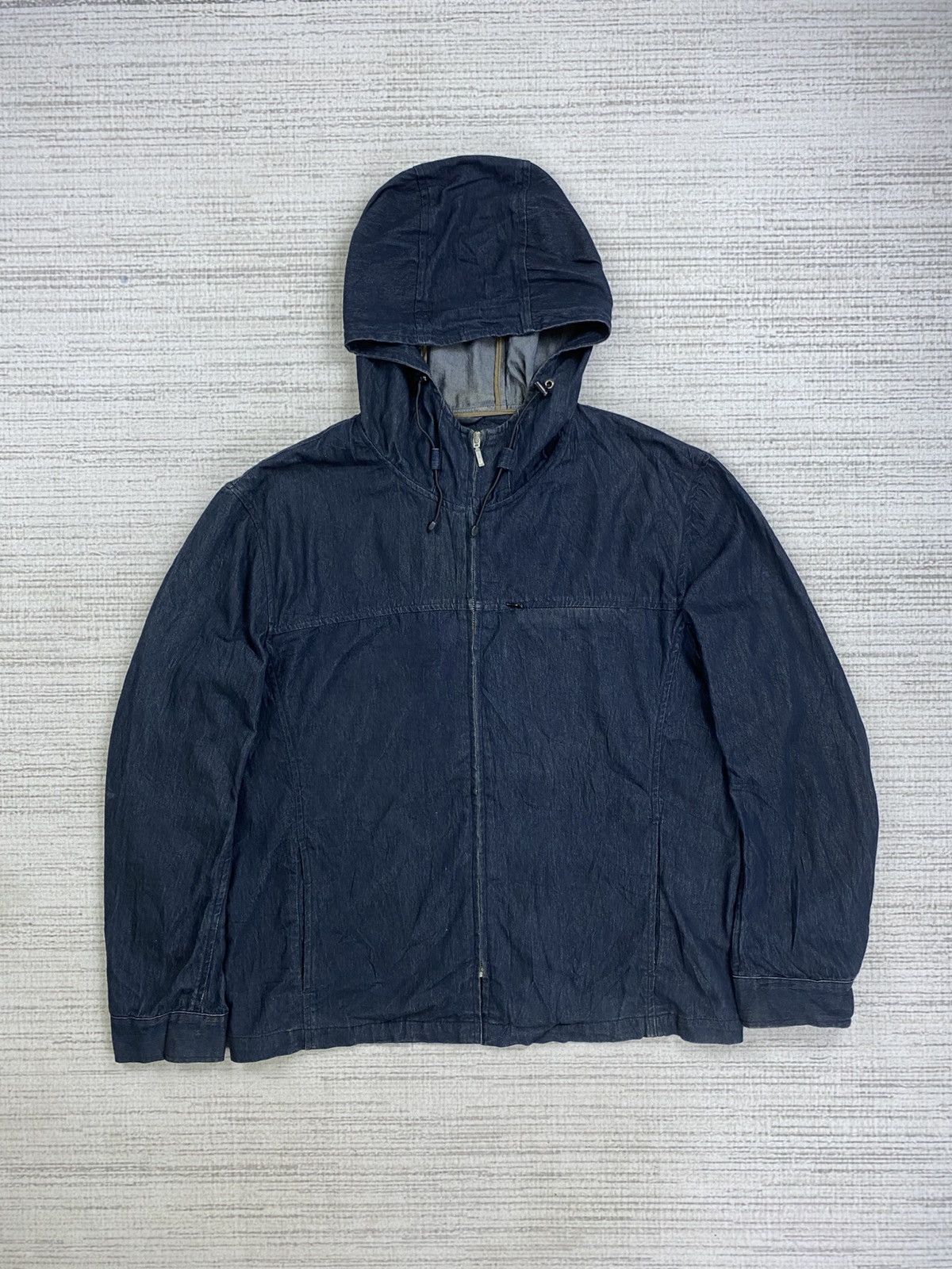 Yohji Yamamoto Vintage D’Homme Yohji Yamamoto Hoodie Denim Jacket Size US L / EU 52-54 / 3 - 1 Thumbnail