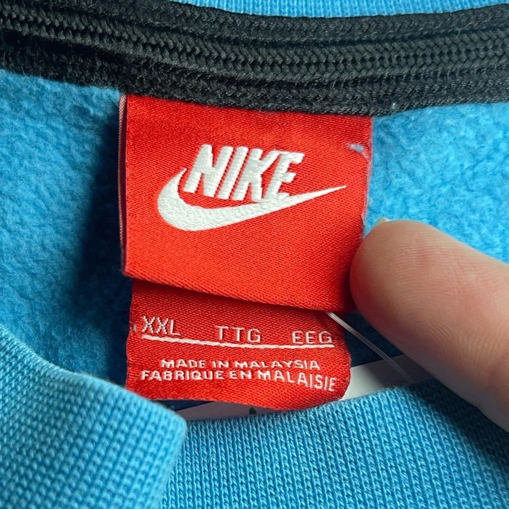 Nike Nike Big Logo Turquoise Vintage Rainbow Striped Swoosh Swea Size US XXL / EU 58 / 5 - 3 Thumbnail
