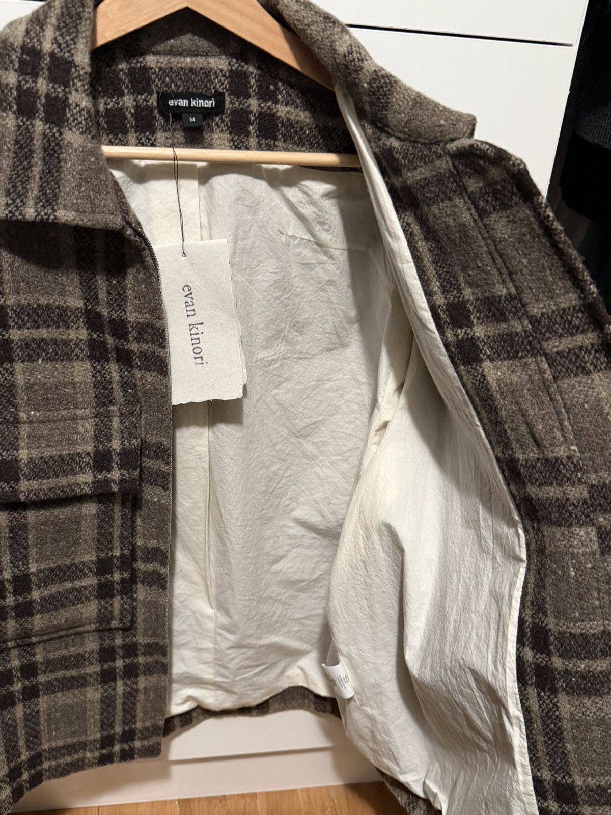 Evan Kinori Evan Kinori Zip Jacket - Yarn Dyed Wool Check Size US M / EU 48-50 / 2 - 3 Thumbnail