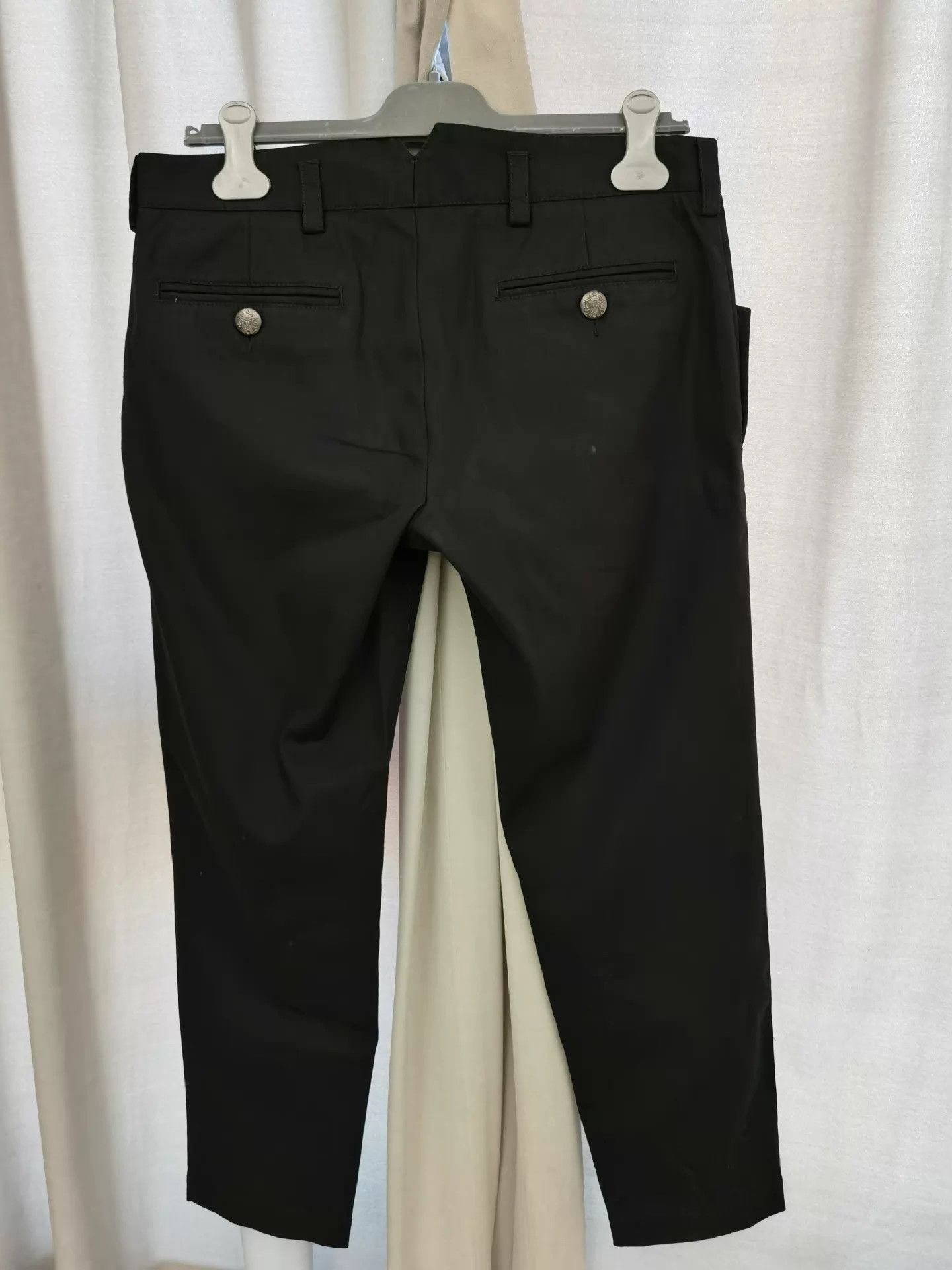 Dolce & Gabbana DG Black Court Metal Button Cropped Pants Size 48 Size US 32 / EU 48 - 6 Thumbnail