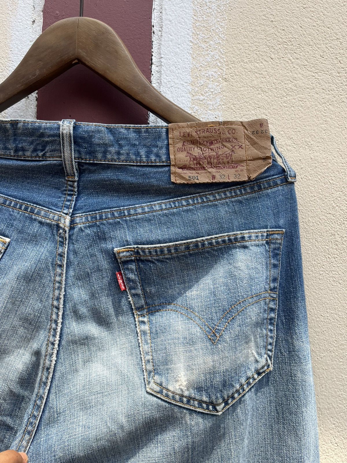 Vintage Thrashed Faded levi’s 501 grunge Size US 33 - 6 Thumbnail