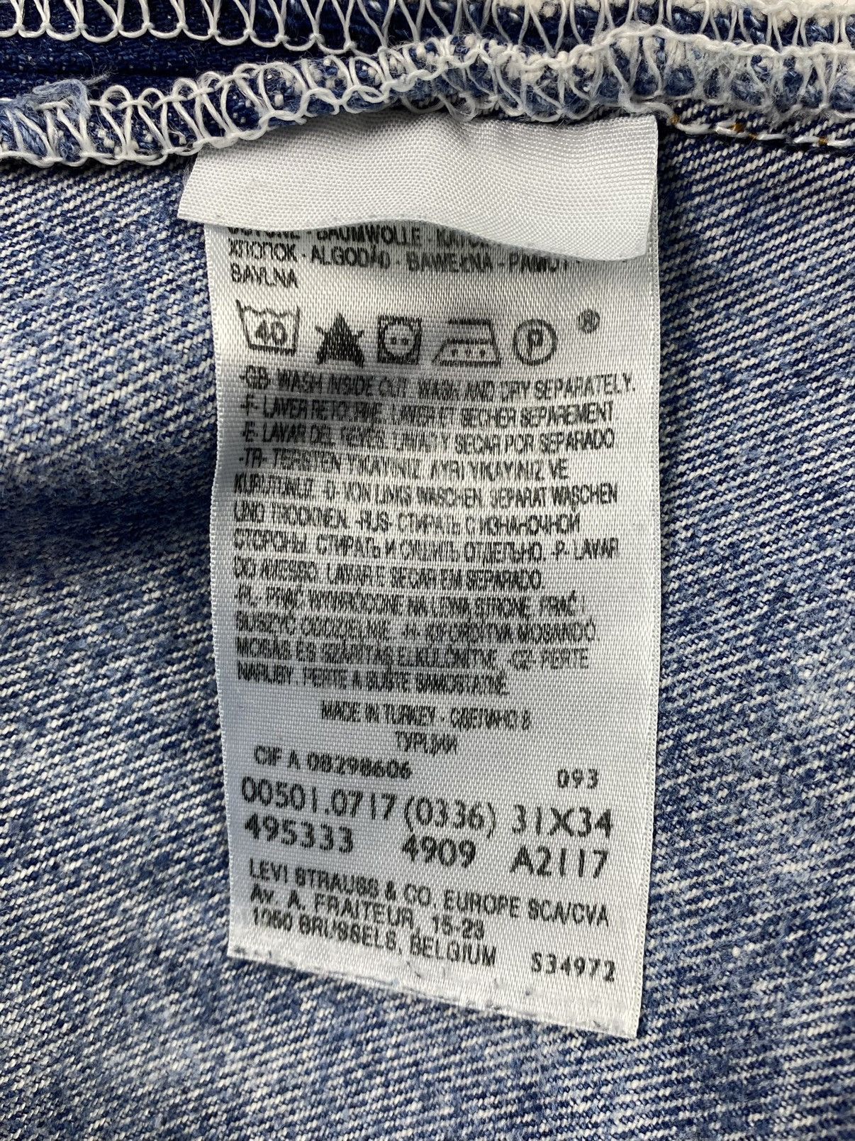 Levi's Y2K Distressed Levi’s 501 Washed Denim Pants 31X34 Size US 31 - 14 Thumbnail