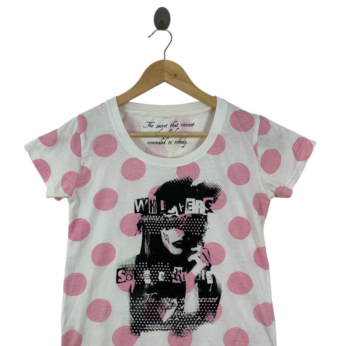 WHISPERS SOLVE A RIDDLE Polkadot Rock Punk Gothic Tshirt