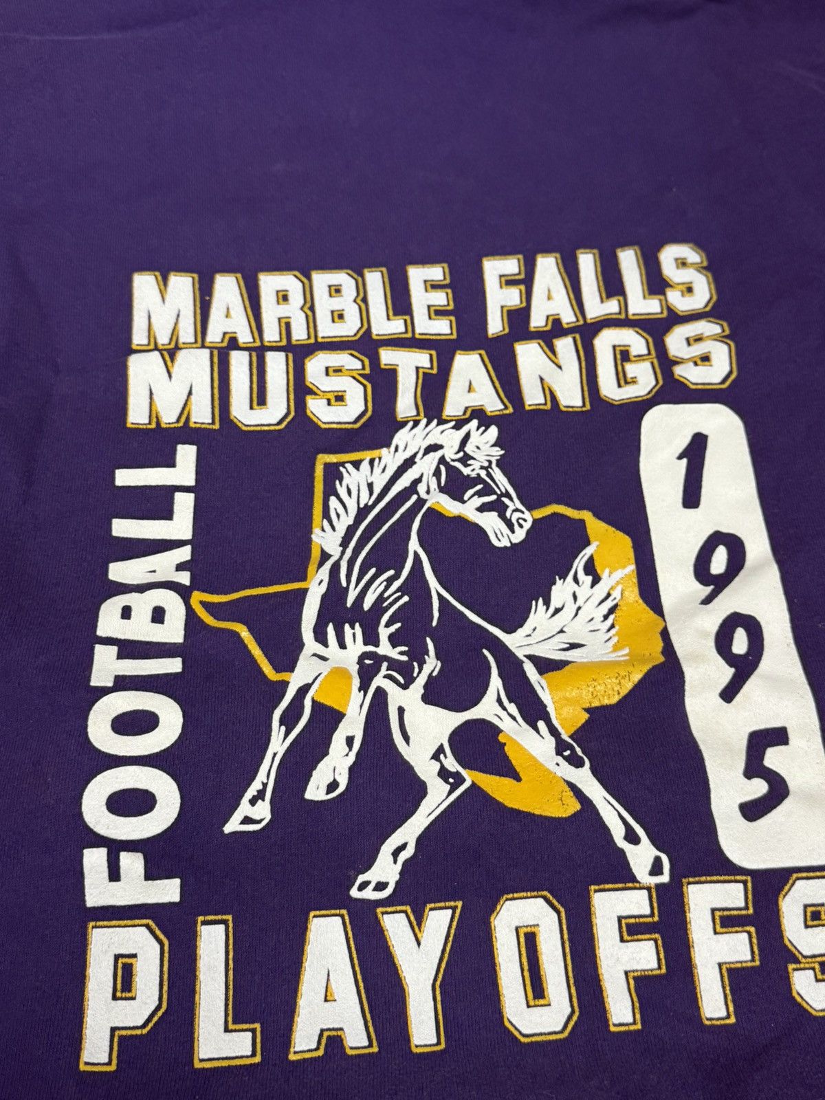 Vintage Vintage Marble Falls Mustang Texas Purple Horse Hoodie 2XL Size US XXL / EU 58 / 5 - 3 Thumbnail