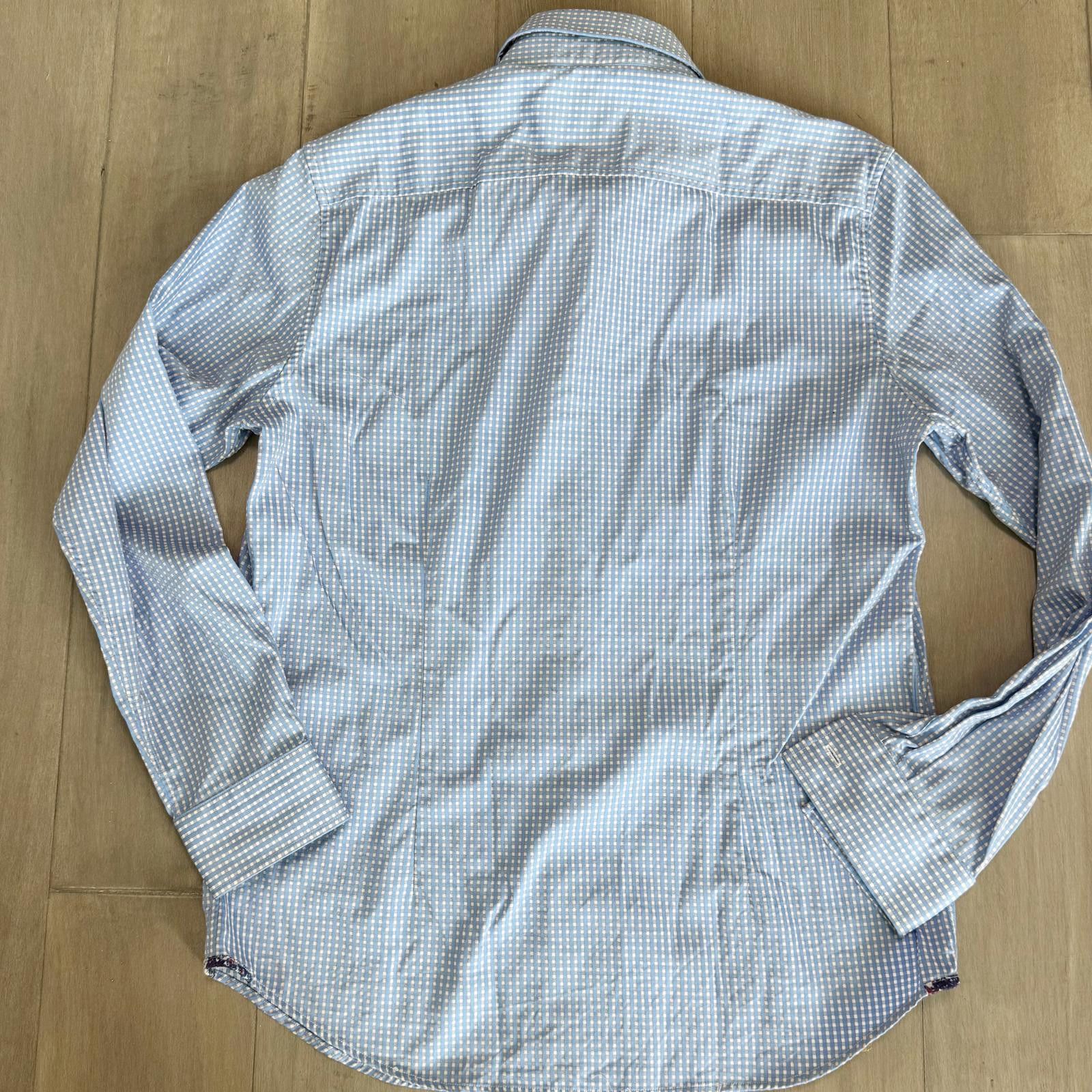 Robert Graham Robert Graham Men's Blue Checkered Dress Shirt Size L Size US L / EU 52-54 / 3 - 3 Thumbnail