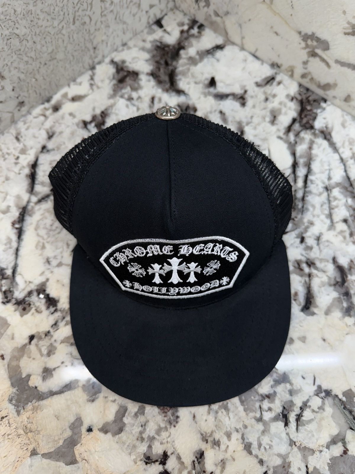 Chrome Hearts Chrome Hearts King Taco Patch Trucker Hat Black White Size ONE SIZE - 3 Thumbnail
