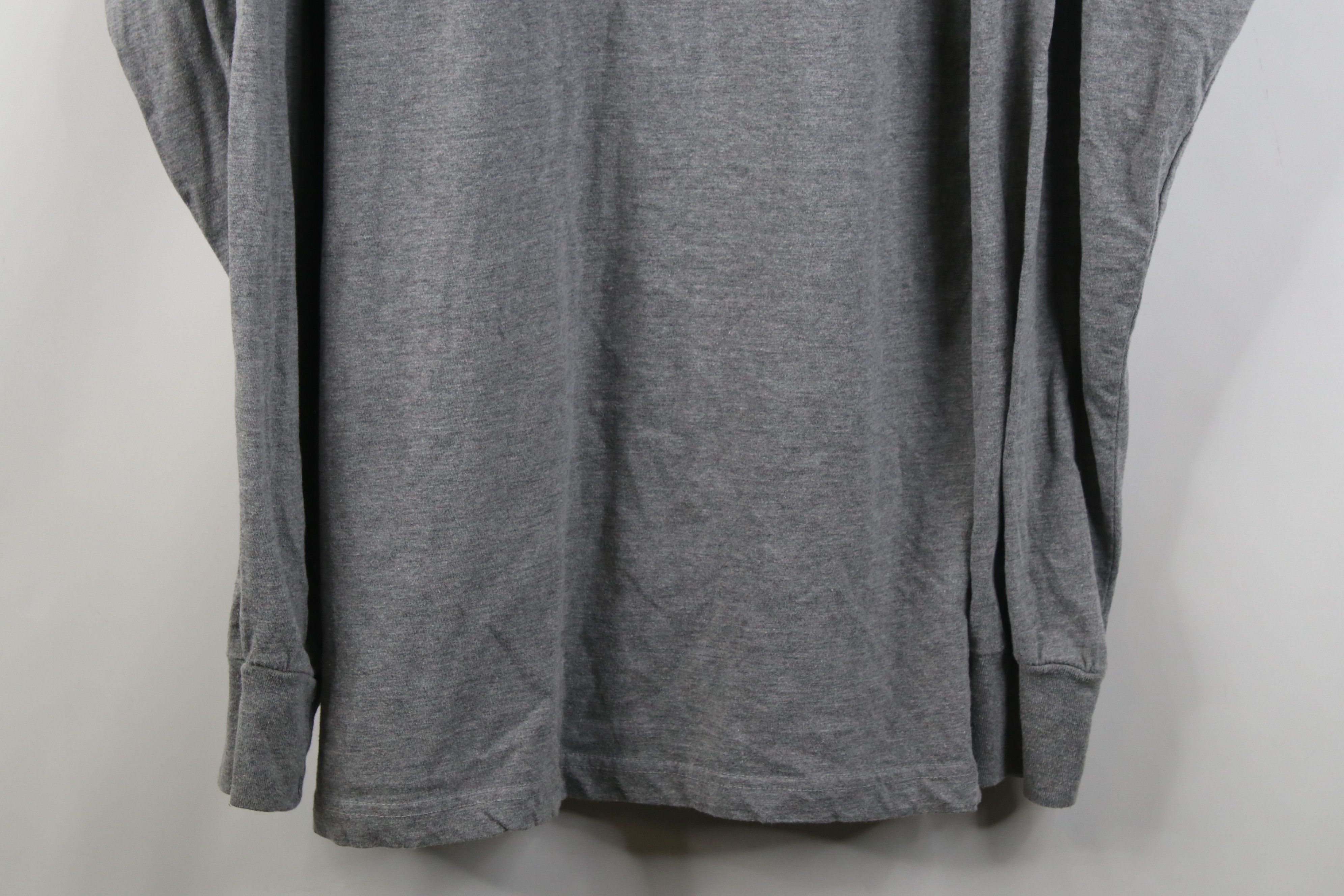 Vintage Vintage 90s Streetwear Mock Neck Long Sleeve T-Shirt Gray Size US L / EU 52-54 / 3 - 3 Thumbnail