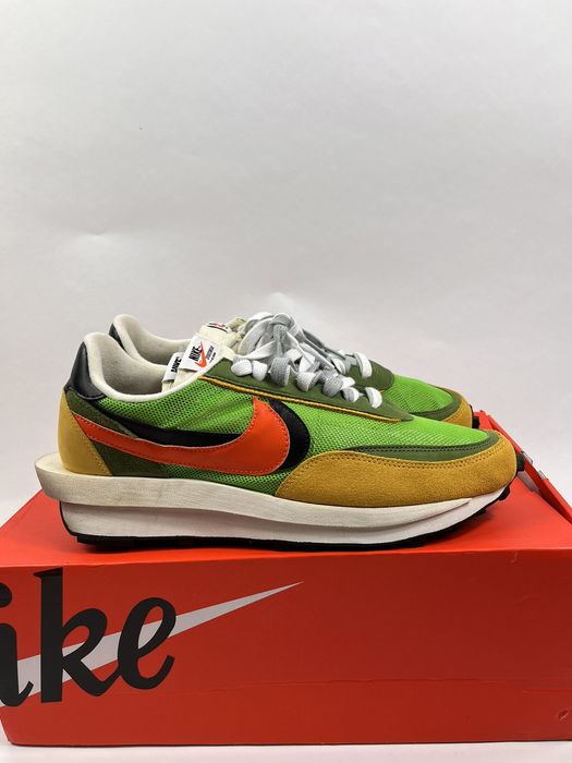 Nike NIKE LD WAFFLE SACAI GREEN GUSTO SNEAKERS | Grailed