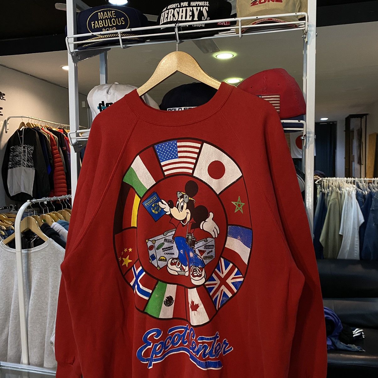 Disney × Vintage Mickey Mouse Walt Disney World Epcot Center Crewneck Size US XXL / EU 58 / 5 - 3 Thumbnail