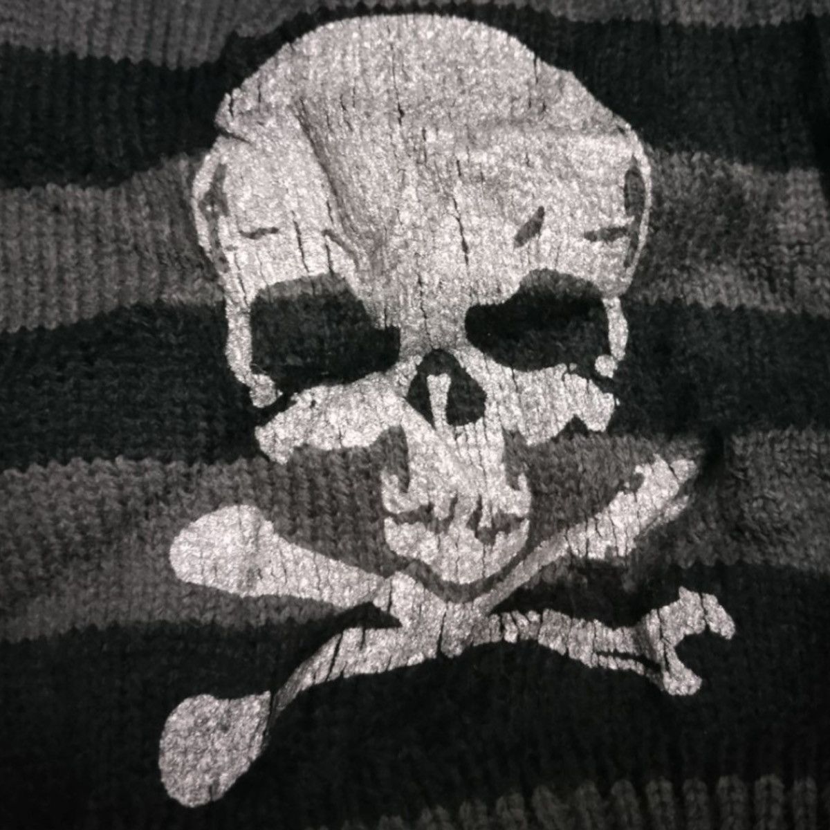 Other SKULL PUNK BONDAGE REVERSIBLE STRIPED DISTRESSED BEANIE Size ONE SIZE - 7 Thumbnail
