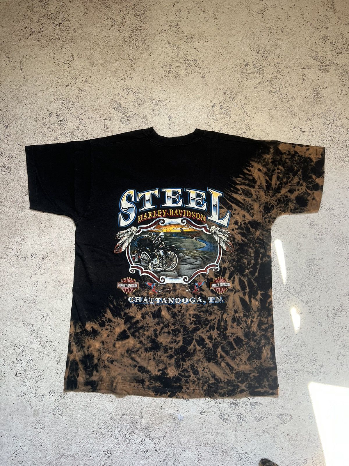 Harley Davidson × Vintage Rare Vintage Single Stitch Harley Davidson Steel Chattanooga Size US L / EU 52-54 / 3 - 1 Thumbnail