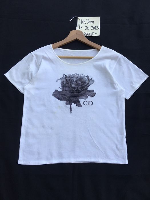 Dior Rare Vintage Christian Dior Rose Printed Tshirt Grailed