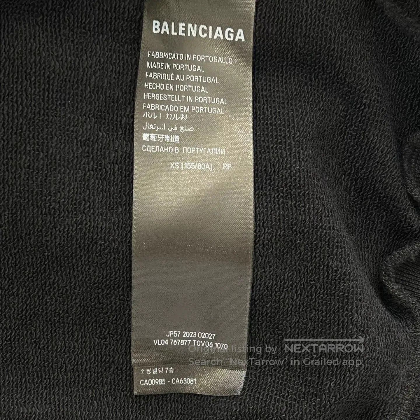 Balenciaga Black Graphic Print Hoodie with Hood and Pocket. Size US XS / EU 42 / 0 - 4 Thumbnail