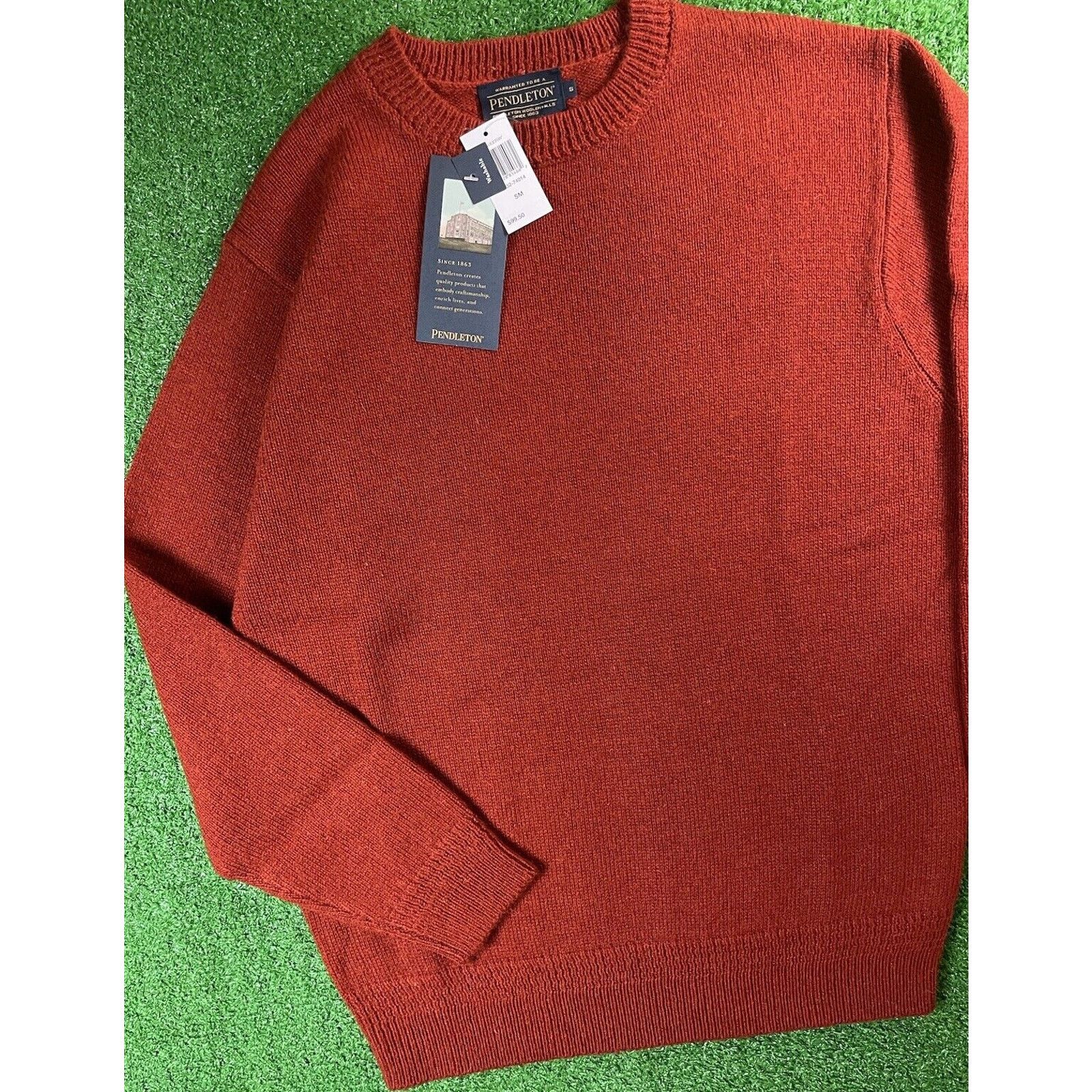 Pendleton NWT Vintage Pendleton Orange Small Wool Crewneck Sweater Size US S / EU 44-46 / 1 - 1 Thumbnail
