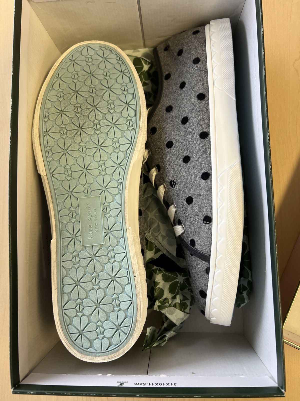 Kate Spade Grey Polka Dot Sneakers Size US 9.5 / IT 39.5 - 6 Thumbnail