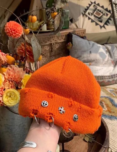 Vintage Retro Korean style y2k handmade hat Size ONE SIZE - 2 Thumbnail