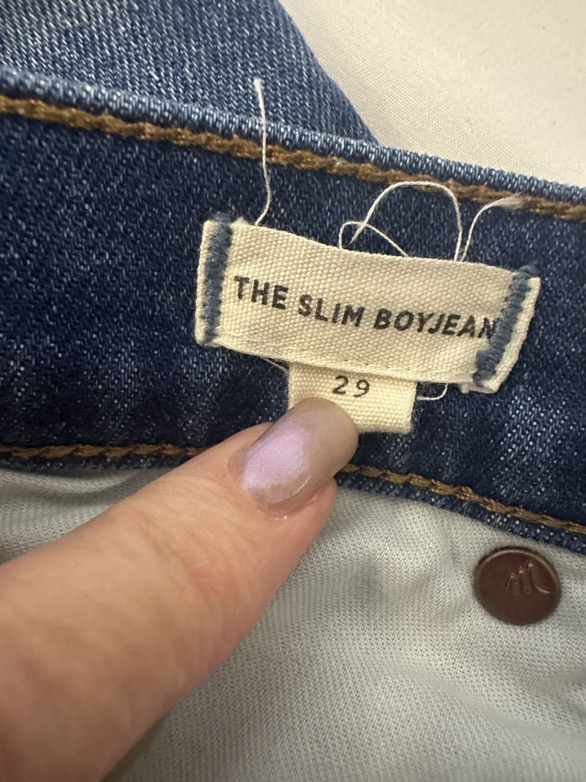 Madewell Madewell The Mid-Rise Slim Boyfriend Jean Size 29 Distressed Size 29" - 5 Thumbnail