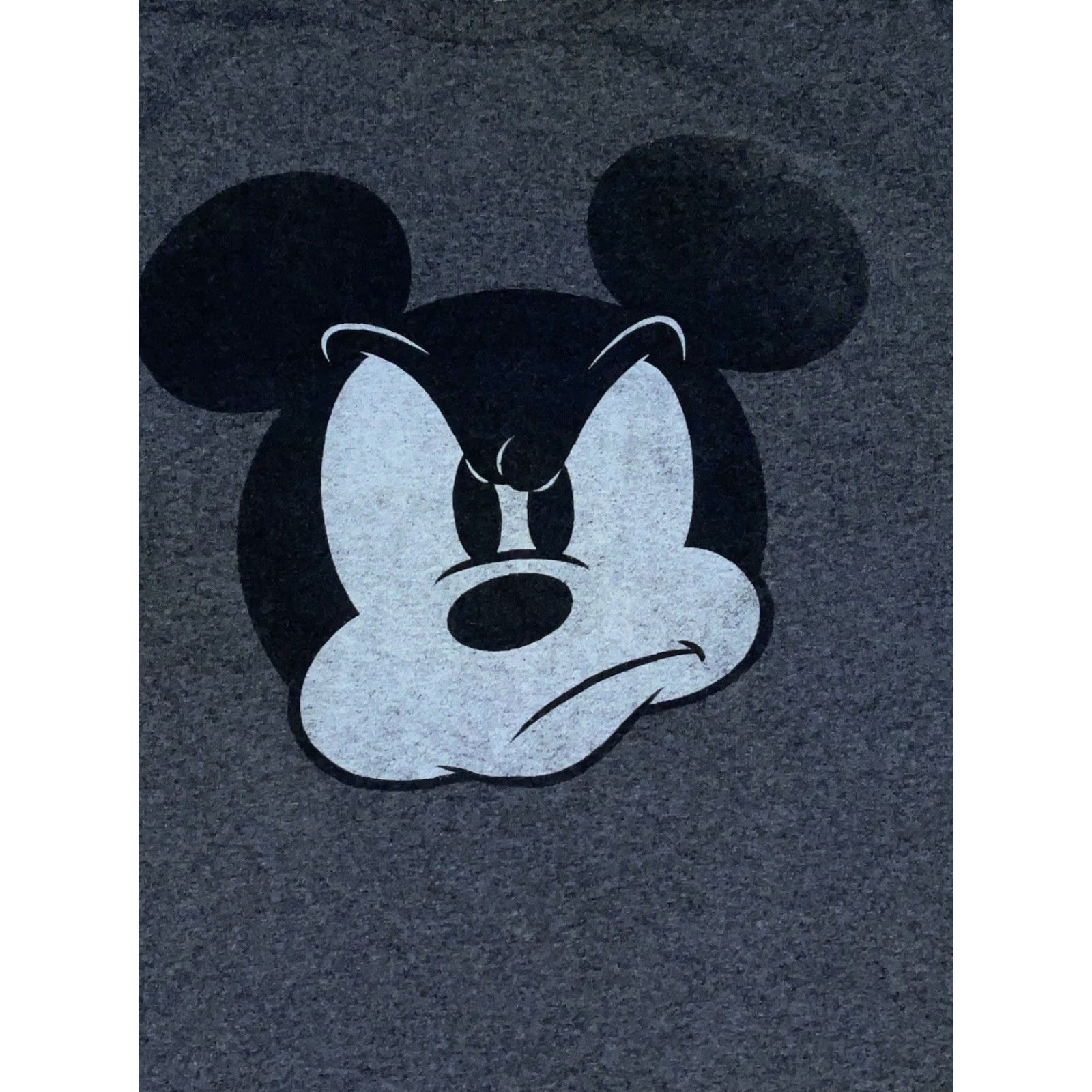 Disney Disney Mickey Mouse Shirt Adult Medium Gray Grumpy Crew Neck Graphic Size US M / EU 48-50 / 2 - 2 Thumbnail