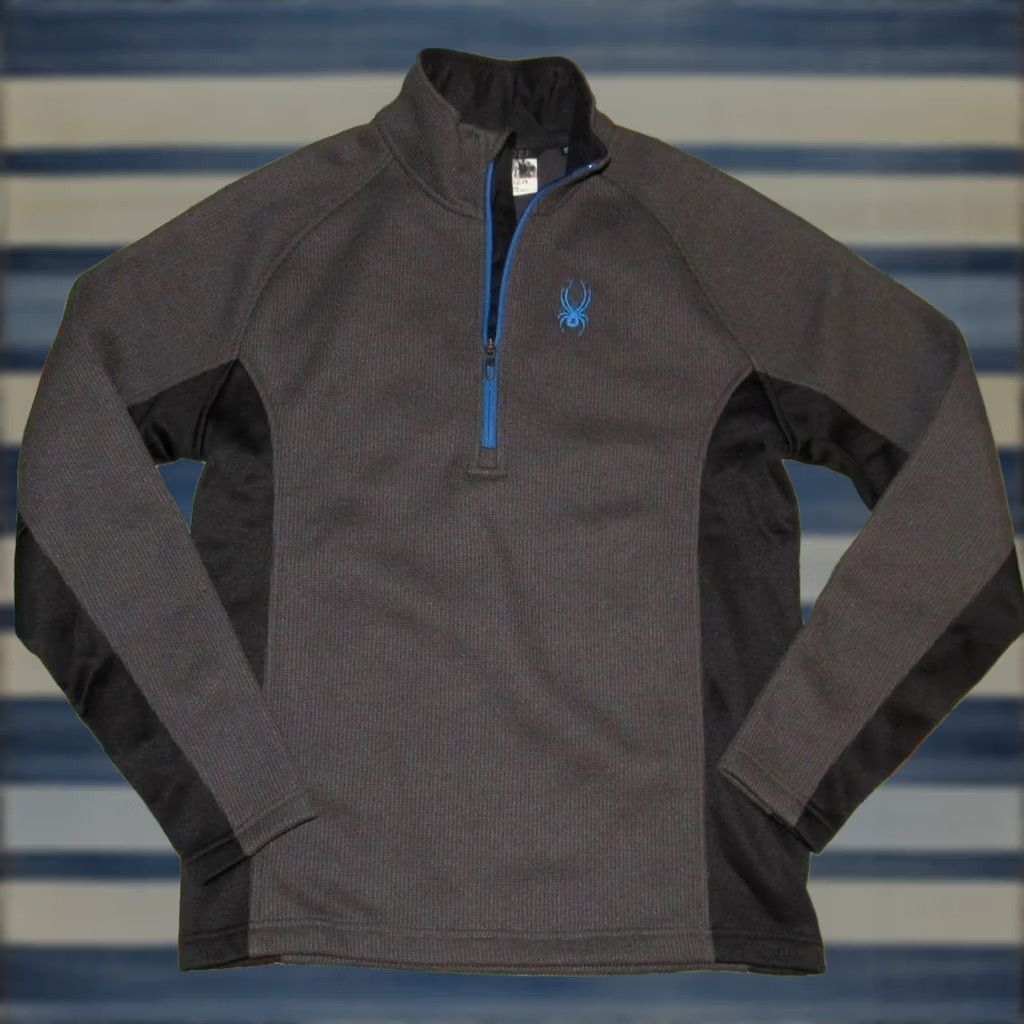 Spyder SPYDER Grey Blue 1/4 Zip Core Sweater Fleece Medium M Mens Sweatshirt Pullover Shirt Size US M / EU 48-50 / 2 - 1 Thumbnail