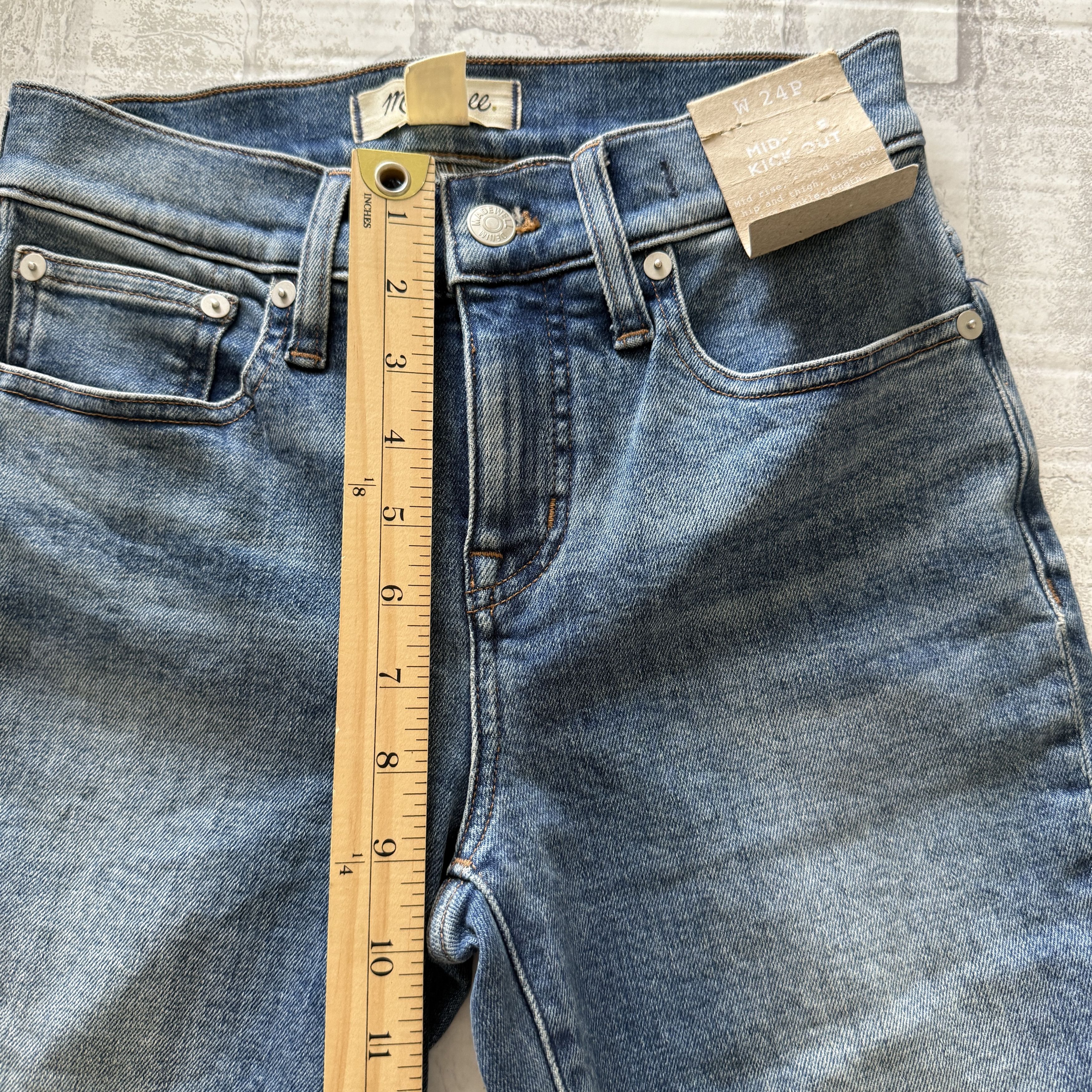 Madewell Madewell Kick Out Crop Jeans Oneida Mid Rise Flare Denim Size 24" / US 00 / IT 34 - 8 Thumbnail