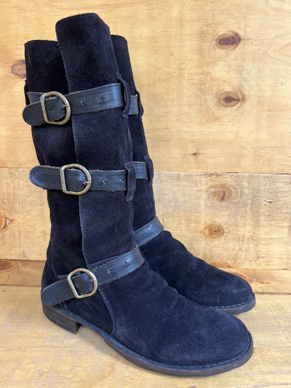 Fiorentini + Baker FIORENTINI+BAKER, Time-less 3 Buckle Black Suede Iconic Boot Size US 9 / IT 39 - 3 Thumbnail